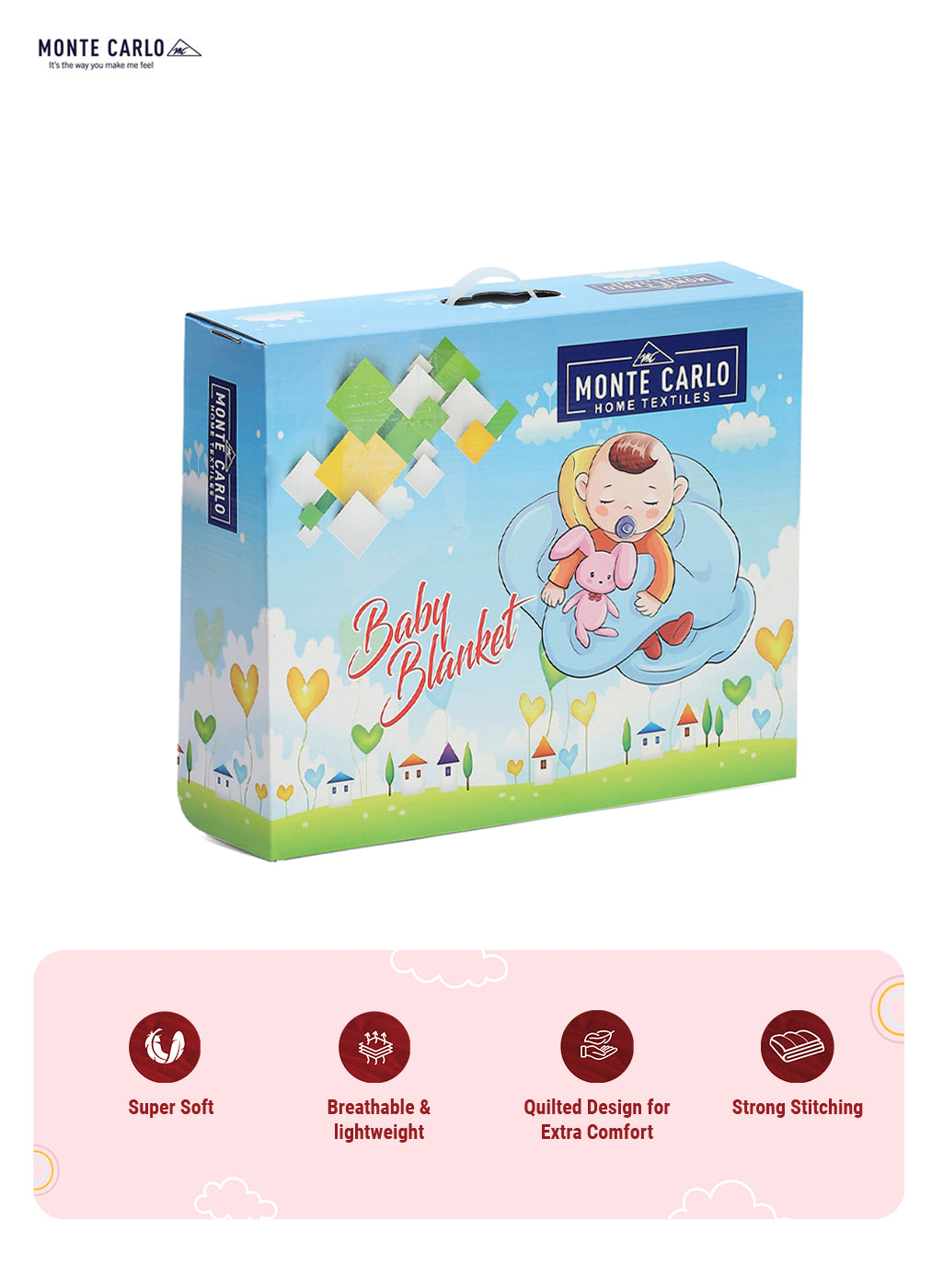 Printed Baby Blanket For Winter 1 Ply, 600 GSM, Weight 1.5 kg (Jackjill)