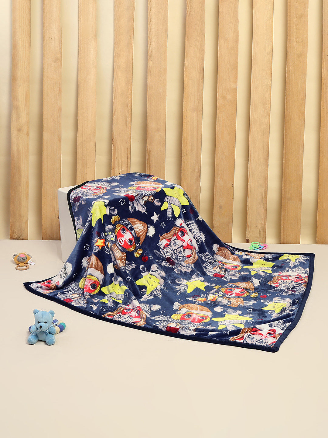 Printed Baby Blanket For Winter 1 Ply, 600 GSM, Weight 1.5 kg (Jackjill)