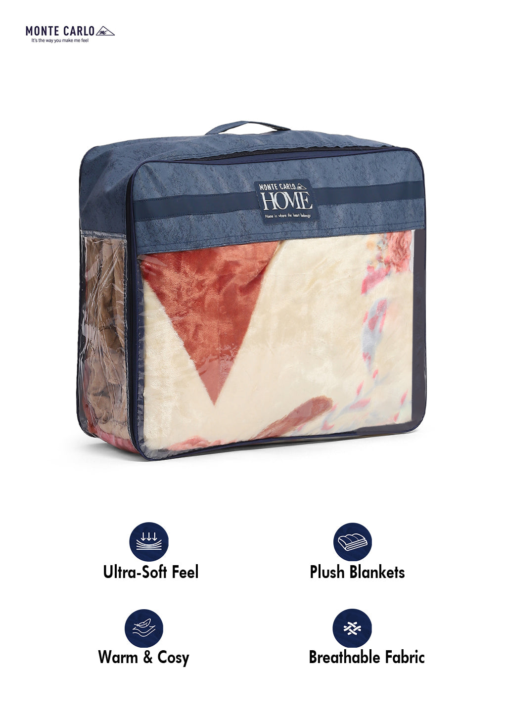 Printed Double Bed 550 GSM Blanket for Mild Winter -2 Ply (Weight 3 kg)