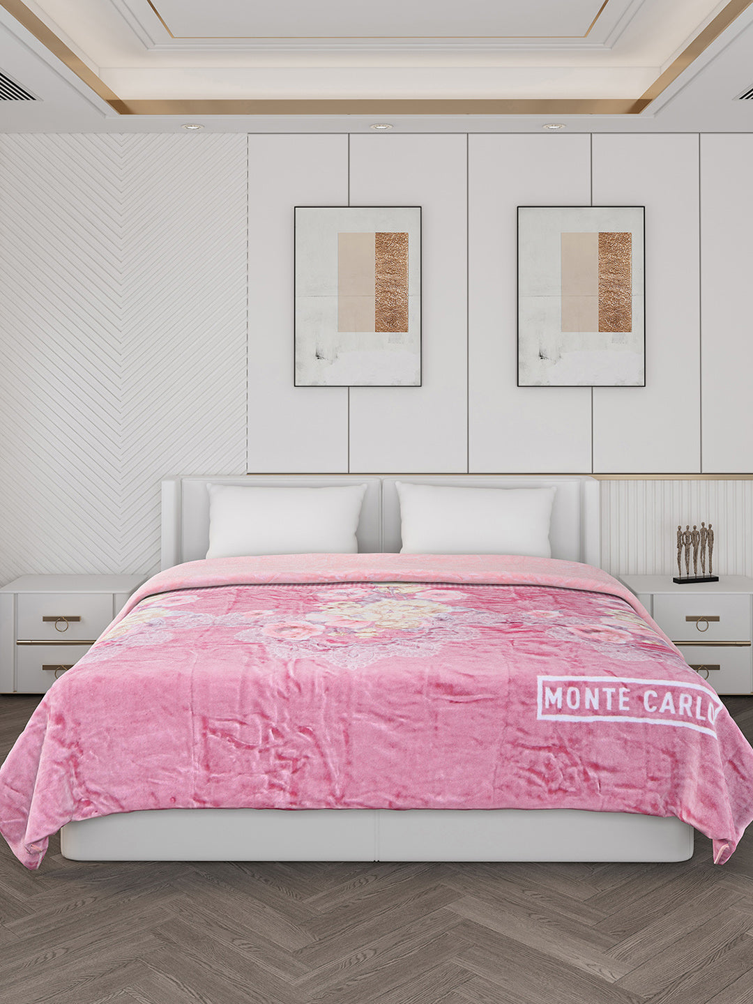 Printed Double Bed 550 GSM Blanket for Mild Winter -2 Ply (Weight 3 kg)