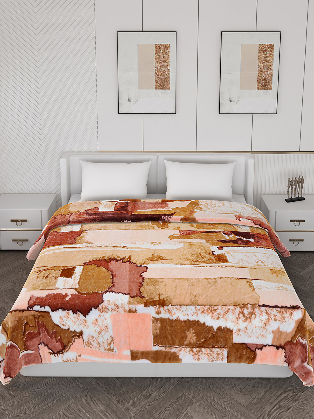 Printed Double Bed Blanket for Mild Winter -2 Ply