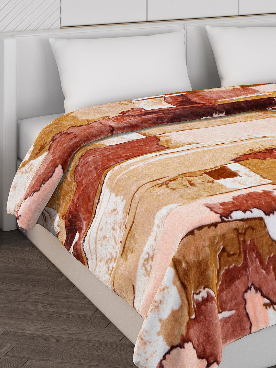 Printed Double Bed Blanket for Mild Winter -2 Ply