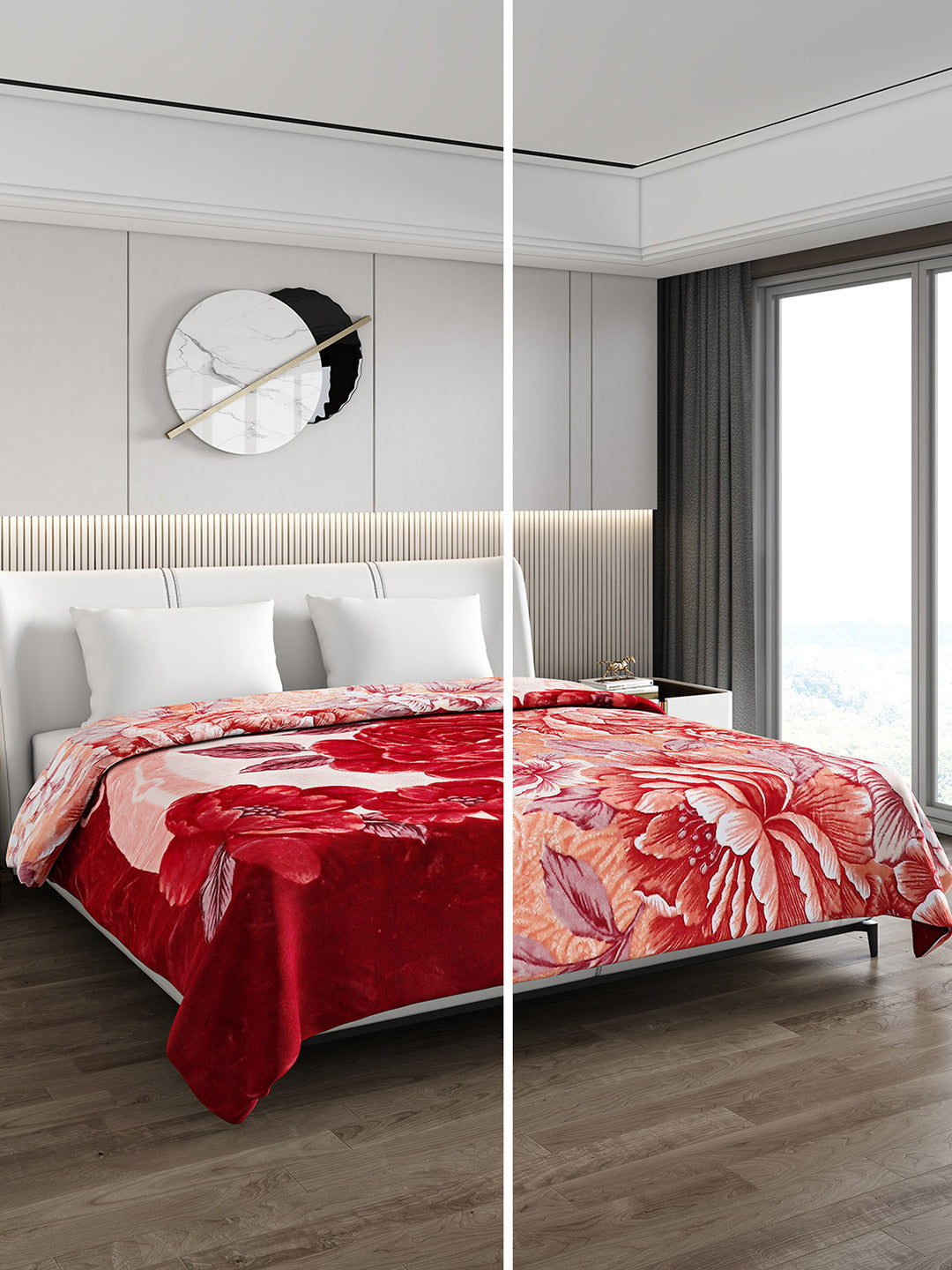 Printed Double Bed Blanket for Mild Winter -2 Ply