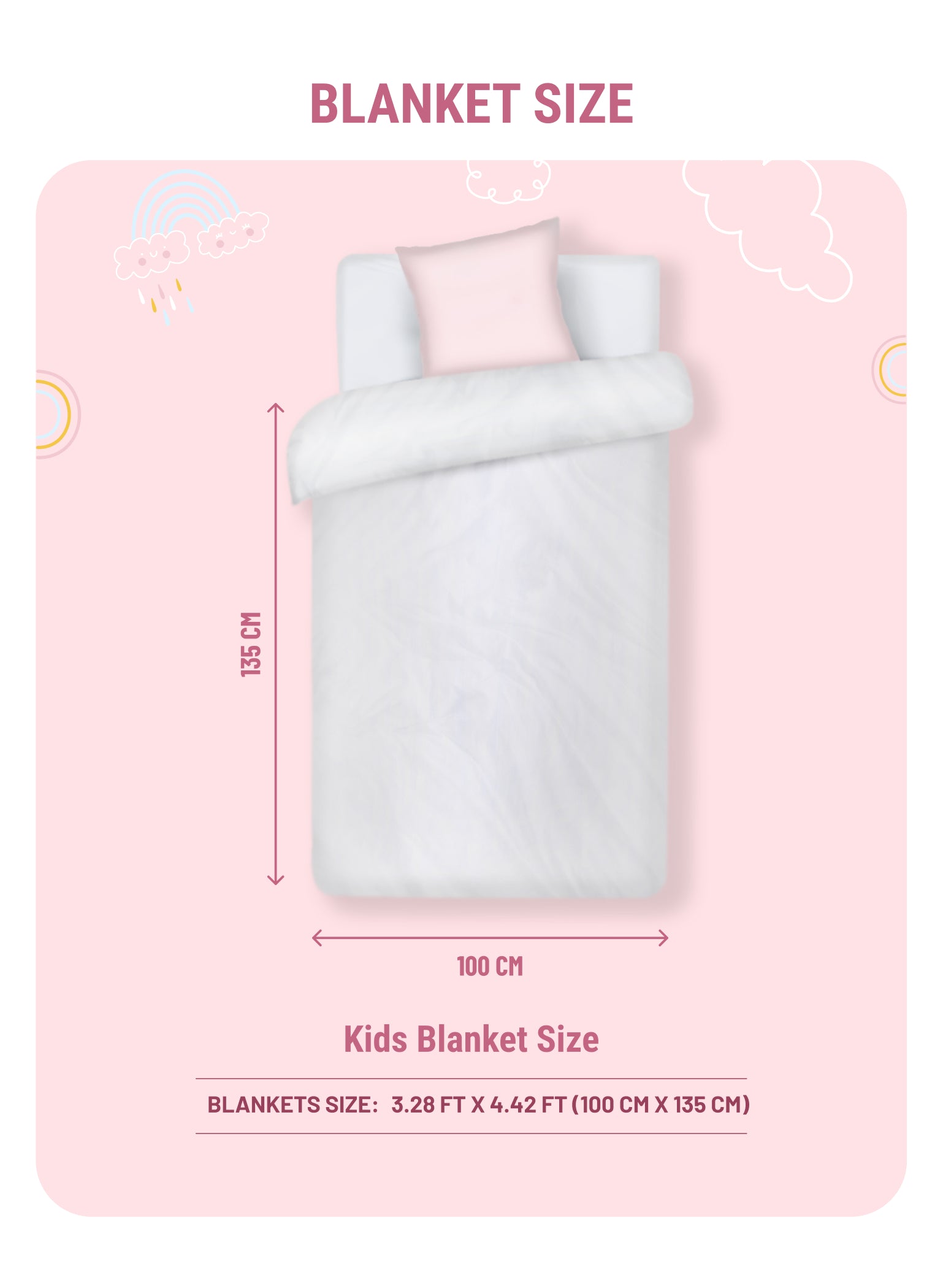 Cartoon Unicorn Printed Velvety Pink Baby Blanket