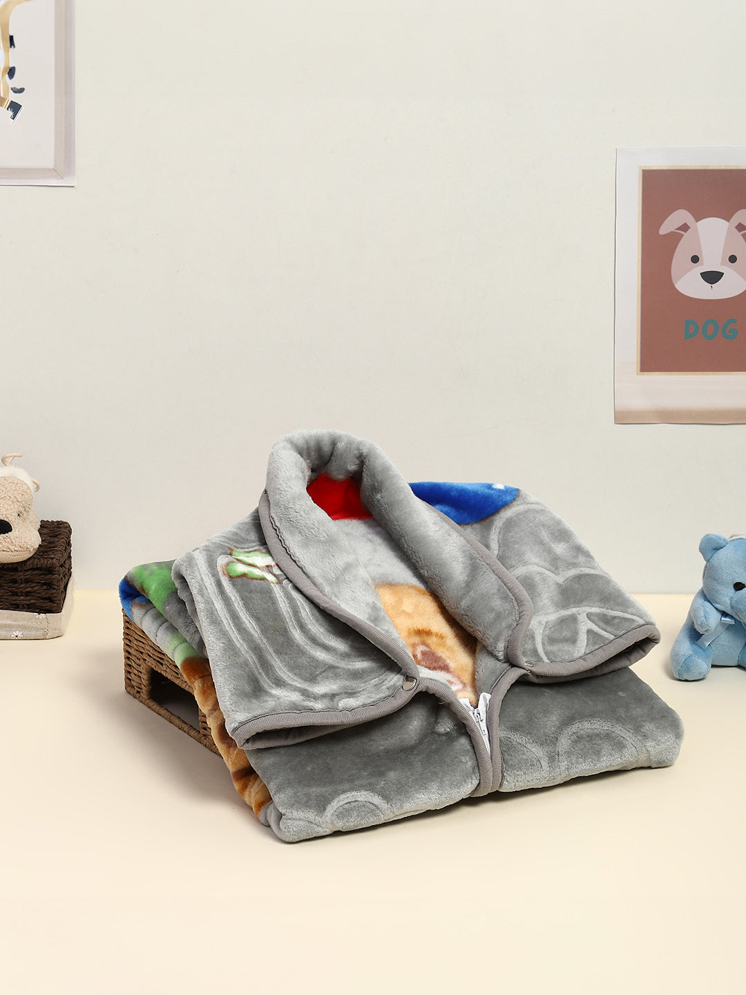 Printed Baby Blanket For Winter 1 Ply, 625 GSM, Weight 0.55 kg (Toddler)