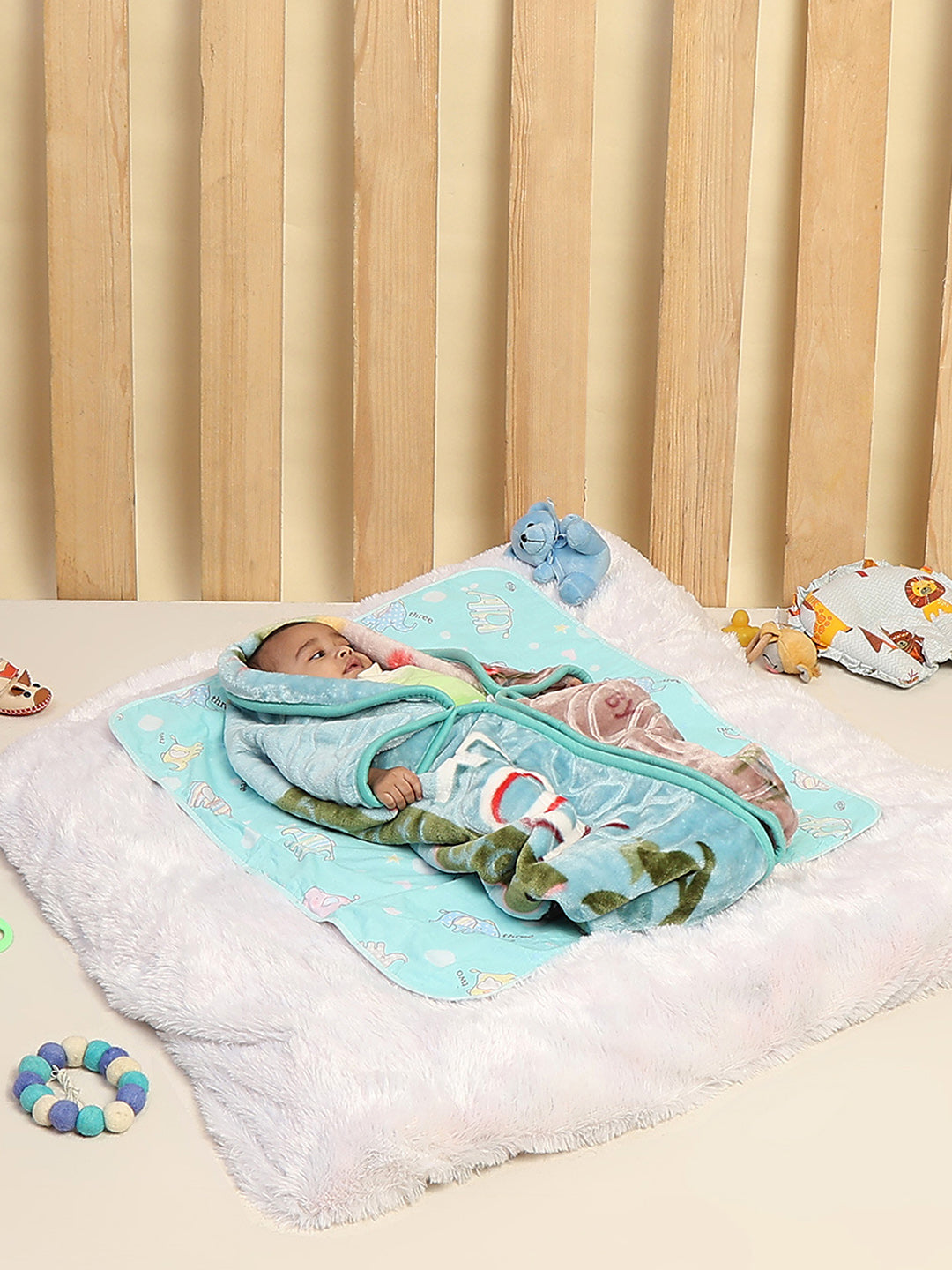 Printed Baby Blanket For Winter 1 Ply, 625 GSM, Weight 0.55 kg (Toddler)
