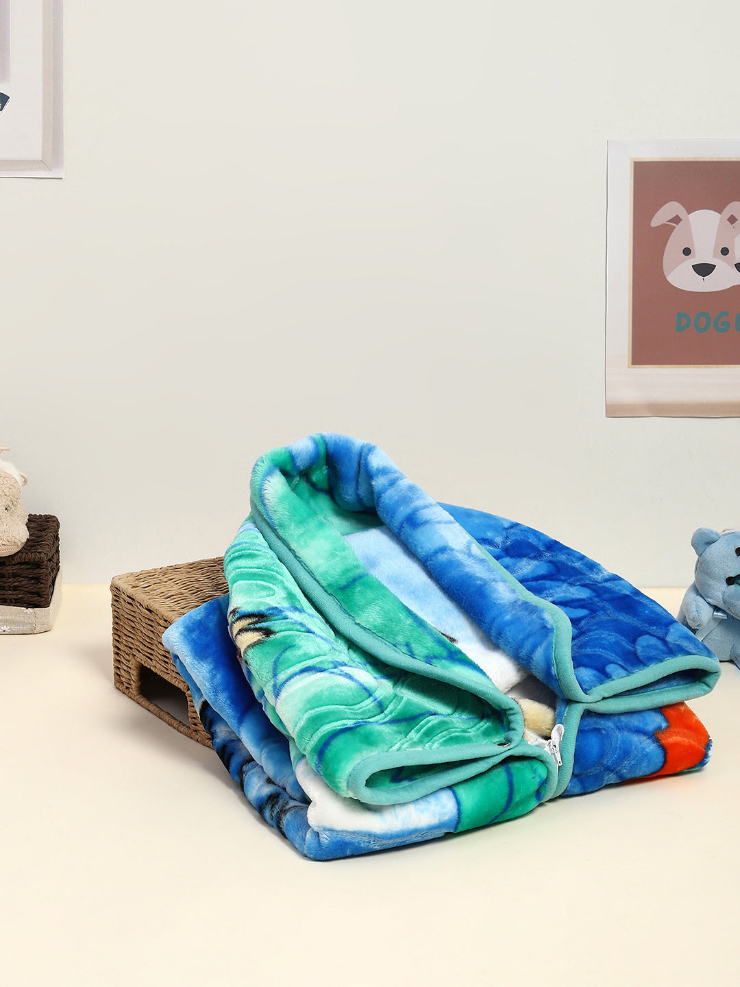 Printed Baby Blanket For Winter 1 Ply, 625 GSM, Weight 0.55 kg (Toddler)