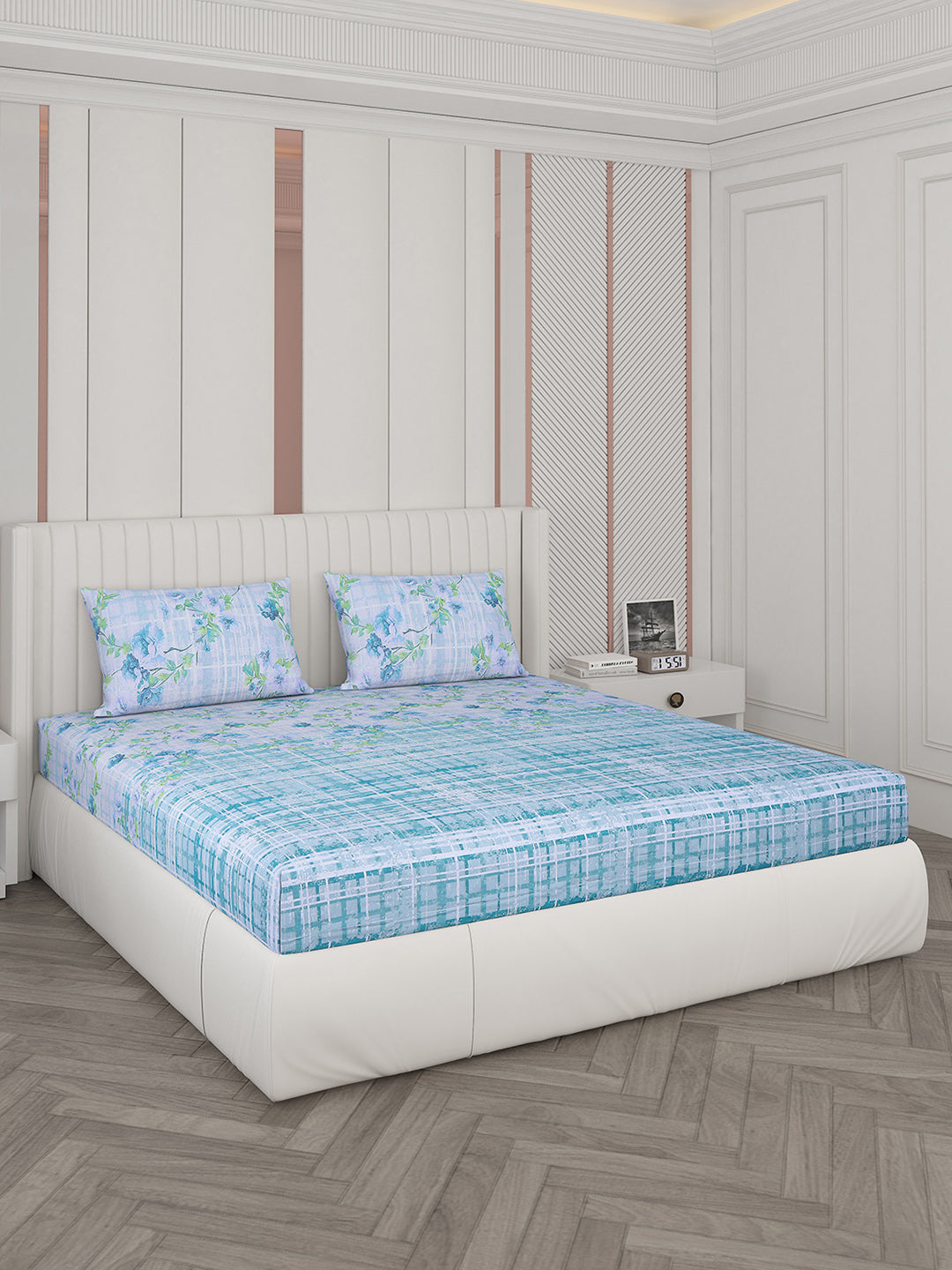 104 TC Cotton Double Bedsheet with 2 Pillow Covers - Updated - Updated - Updated