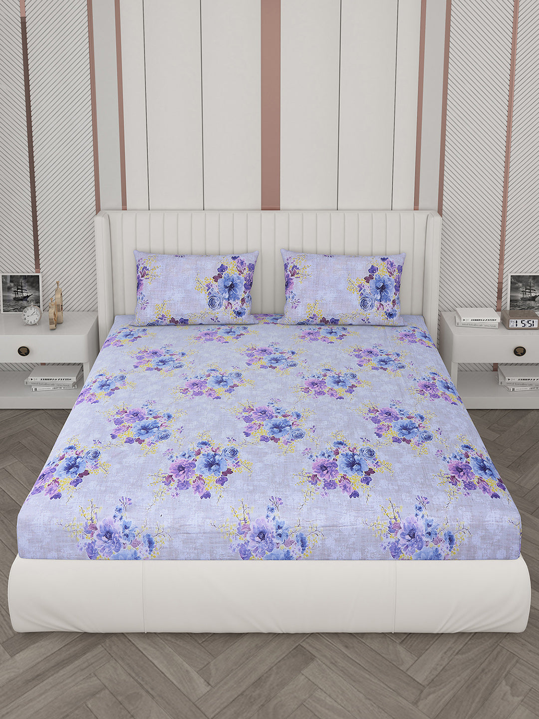 104 TC Cotton Double Bedsheet with 2 Pillow Covers - Updated - Updated - Updated