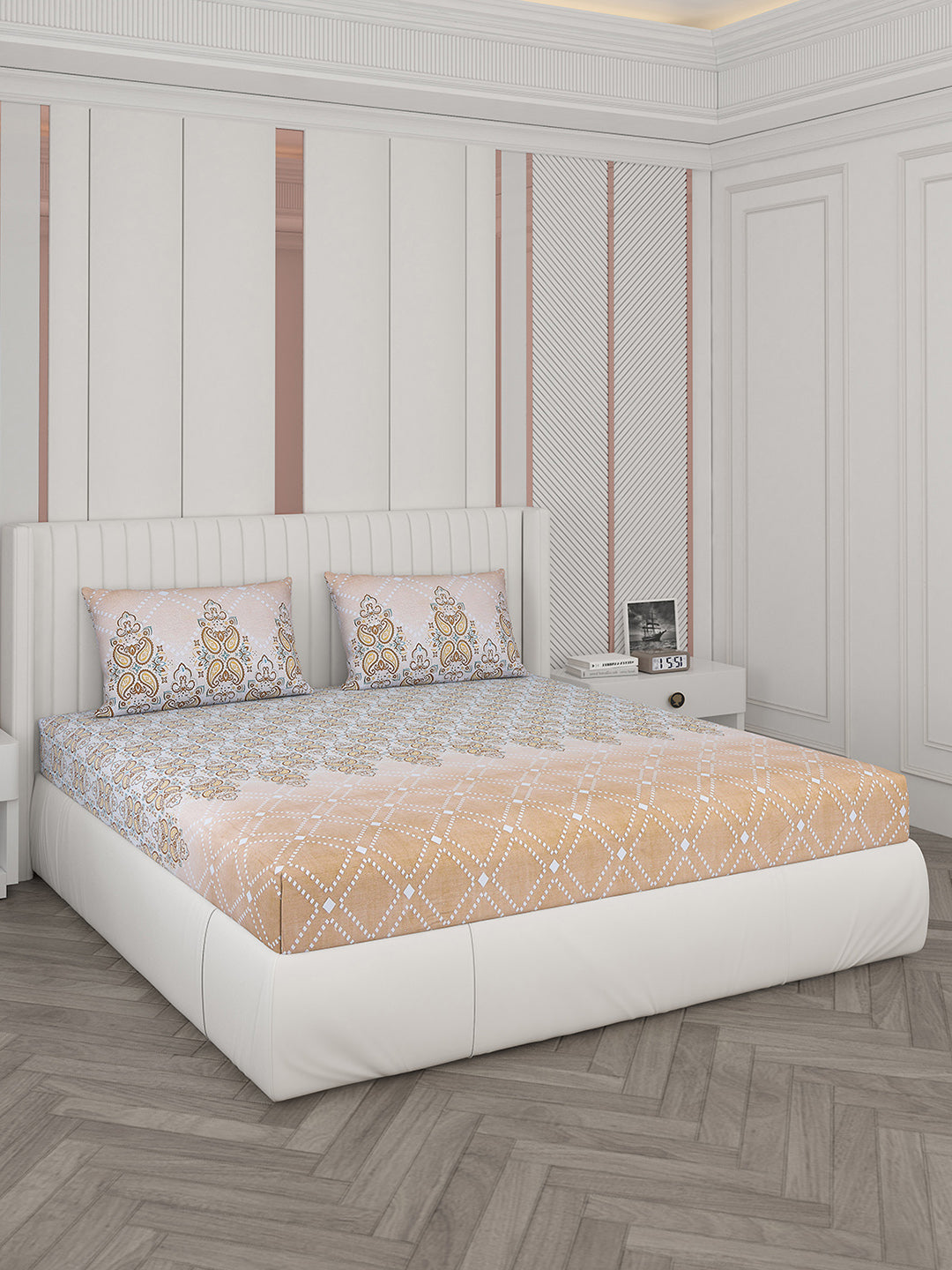 104 TC Cotton Double Bedsheet with 2 Pillow Covers - Updated - Updated - Updated