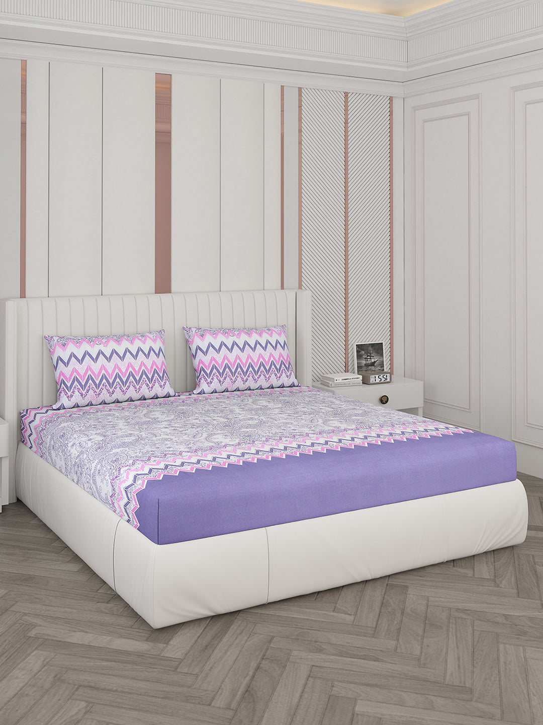 104 TC Cotton Double Bedsheet with 2 Pillow Covers - Updated - Updated - Updated