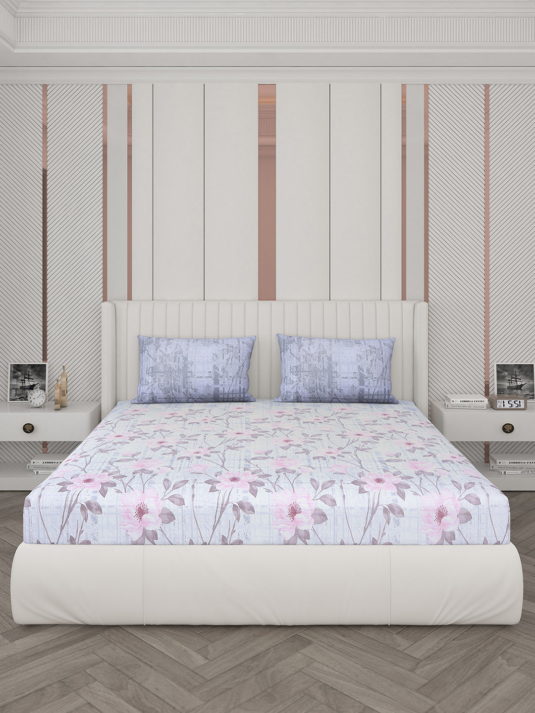 104 TC Cotton Double Bedsheet with 2 Pillow Covers - Updated - Updated - Updated