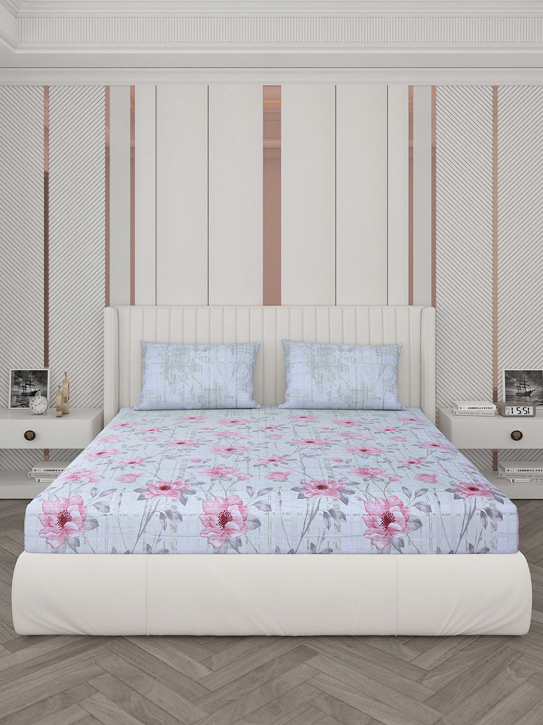 104 TC Cotton Double Bedsheet with 2 Pillow Covers - Updated - Updated - Updated