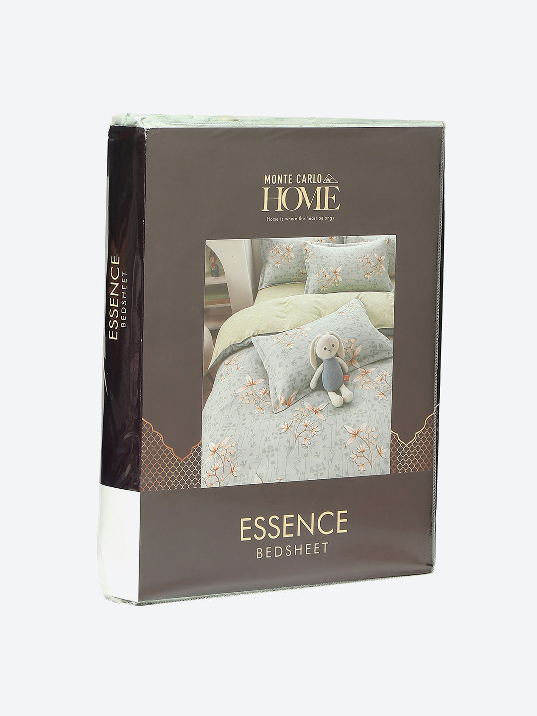 130 GSM Polyester Double Bed 1 Bedsheet with 2 Pillow Covers (Essence)