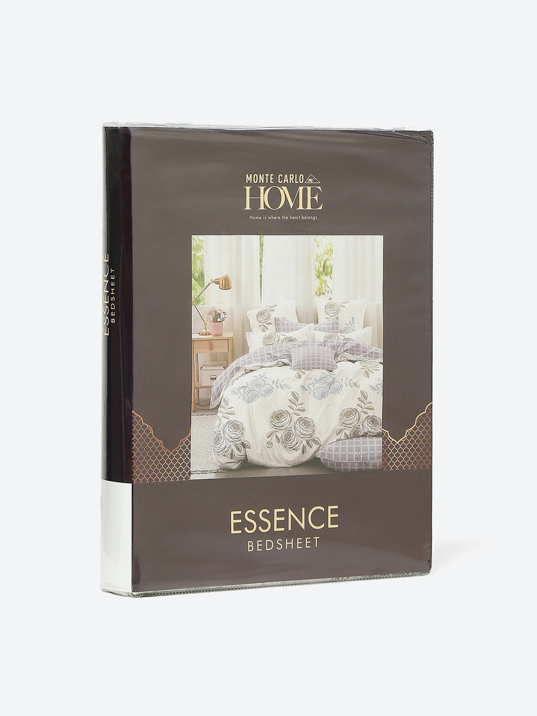 130 GSM Polyester Double Bed 1 Bedsheet with 2 Pillow Covers (Essence)