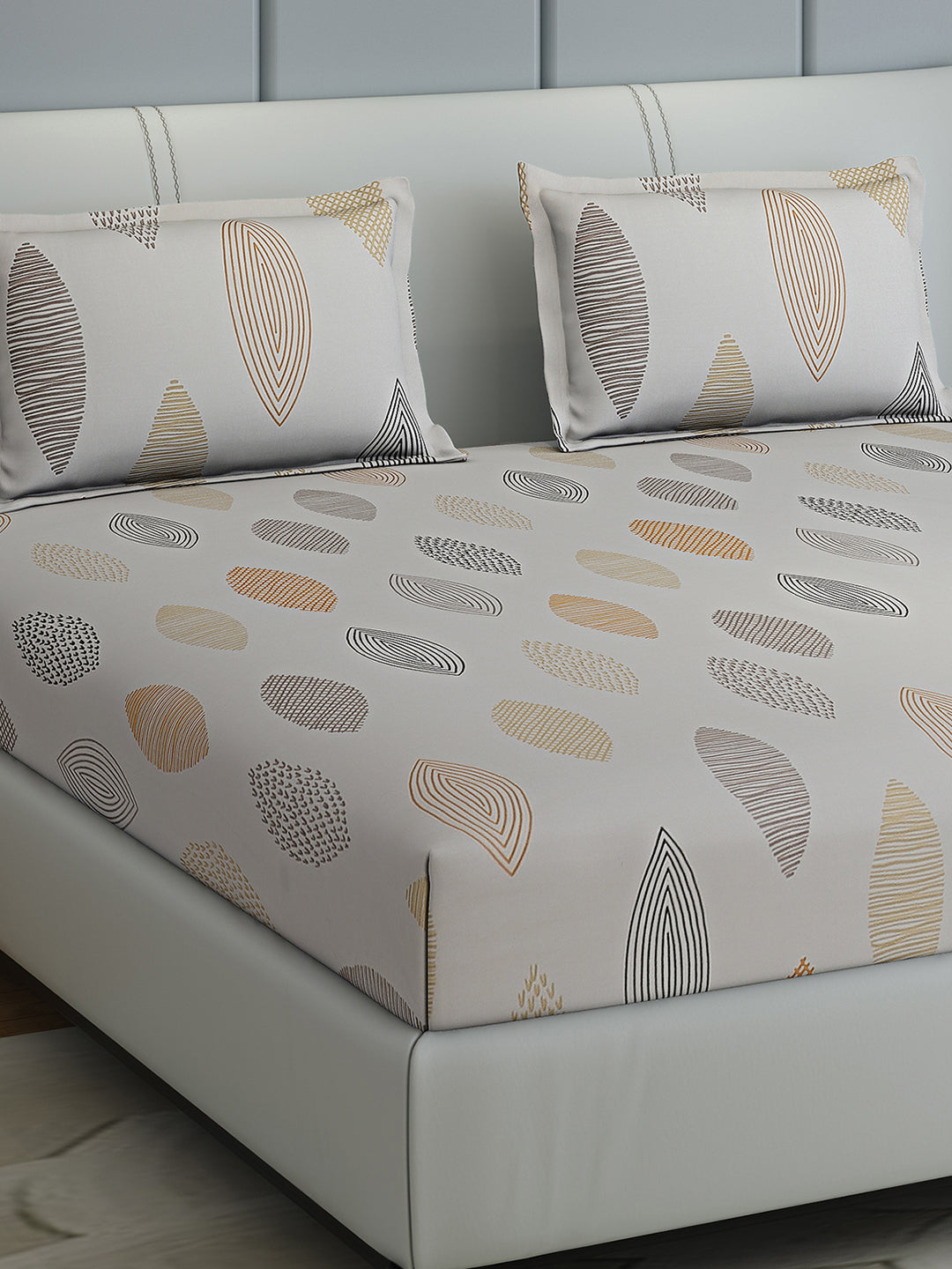 144 TC Cotton Double Bed 1 Bedsheet with 2 Pillow Covers (Fashnik)