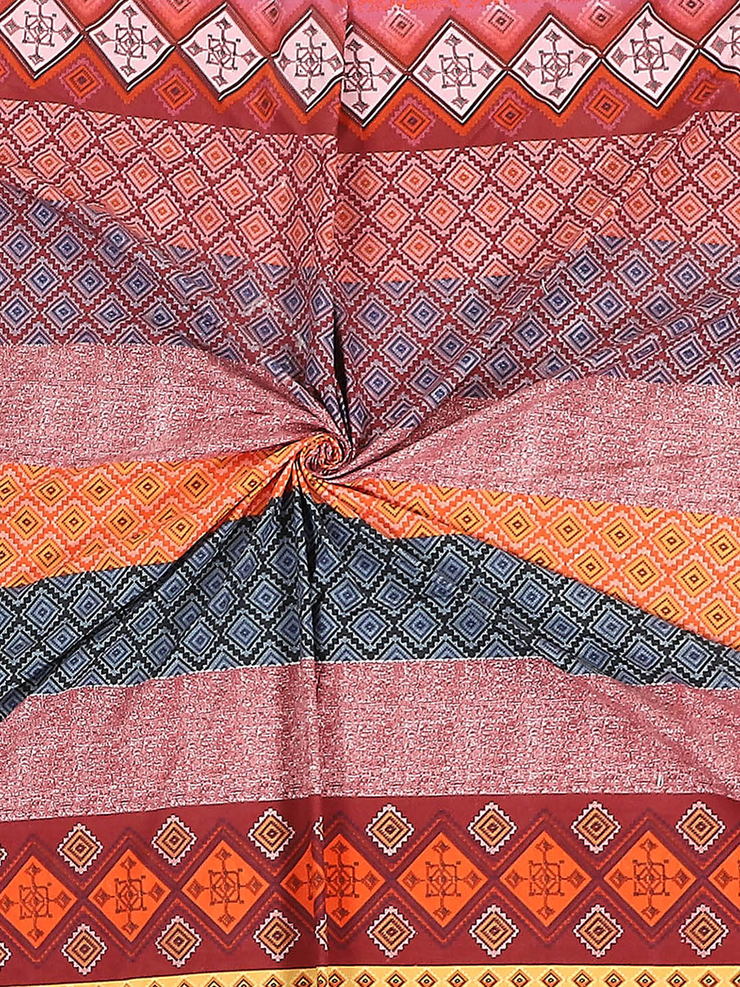 144 TC Cotton Double Bed 1 Bedsheet with 2 Pillow Covers (Fashnik)