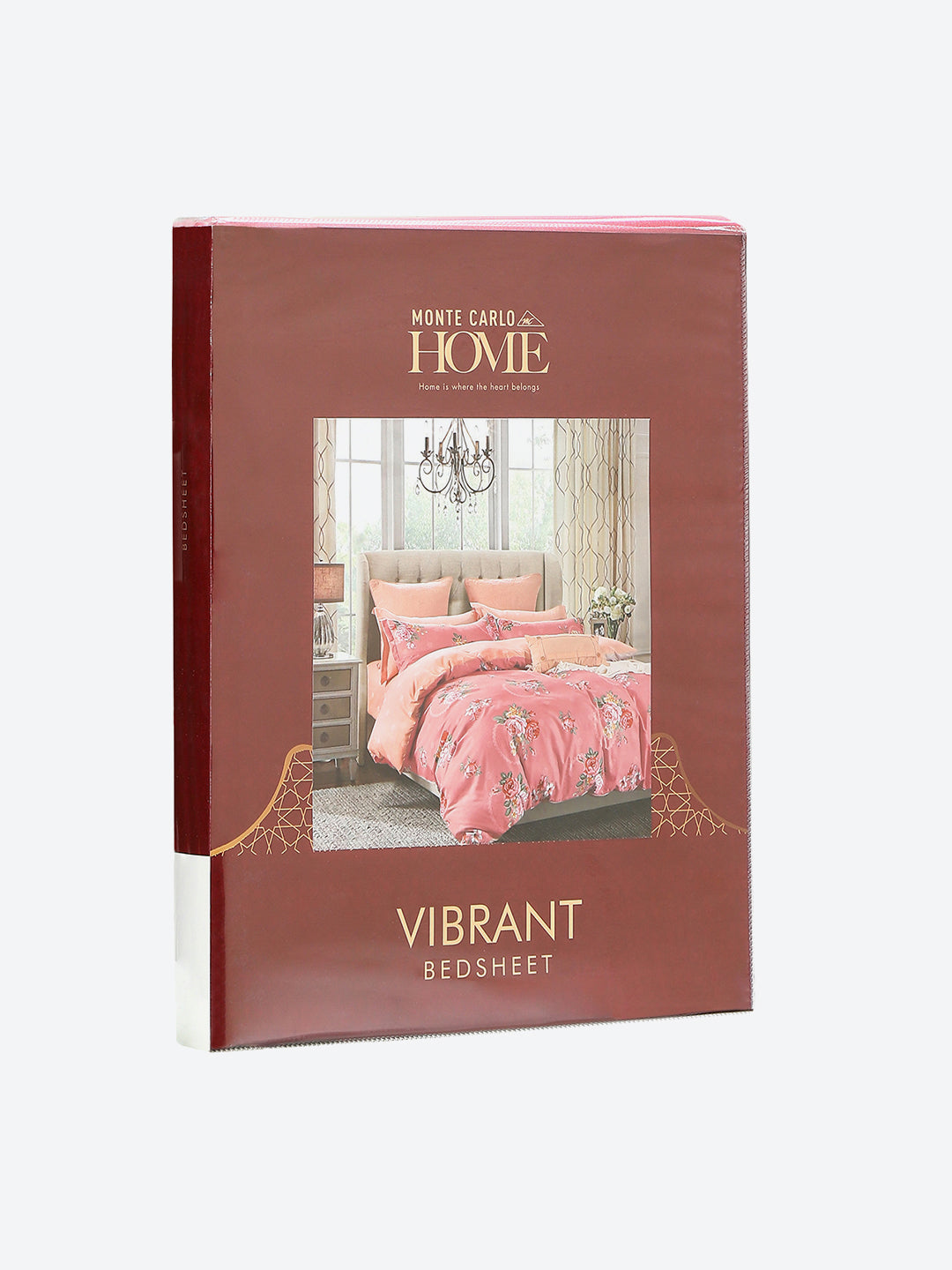 130 GSM Polyester Double Bed 1 Bedsheet with 2 Pillow Covers (Vibrant)
