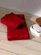 Red Solid Pure Cotton 350 GSM Bath Towel (Oslo)