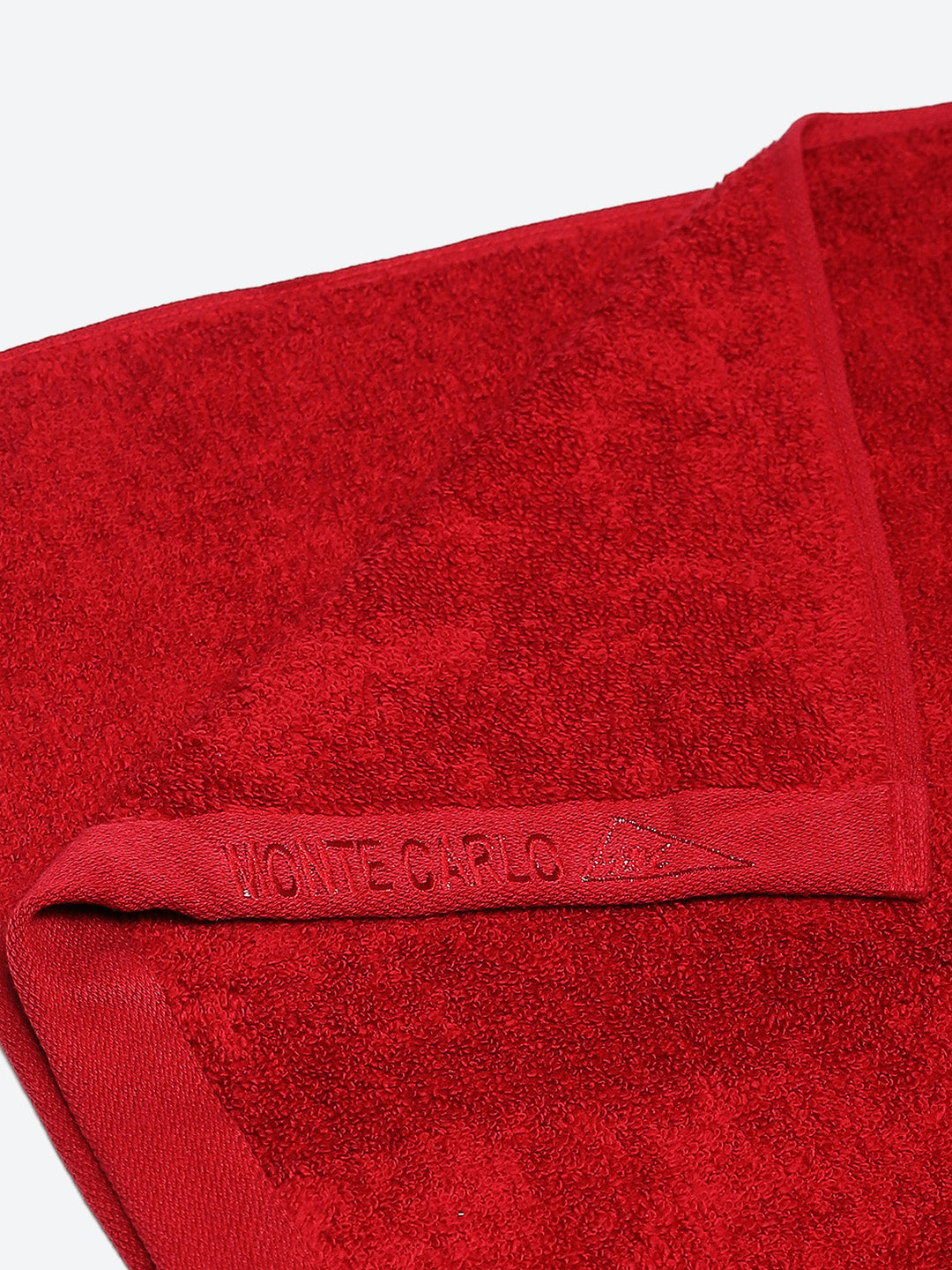 Red Solid Pure Cotton 350 GSM Bath Towel (Oslo)