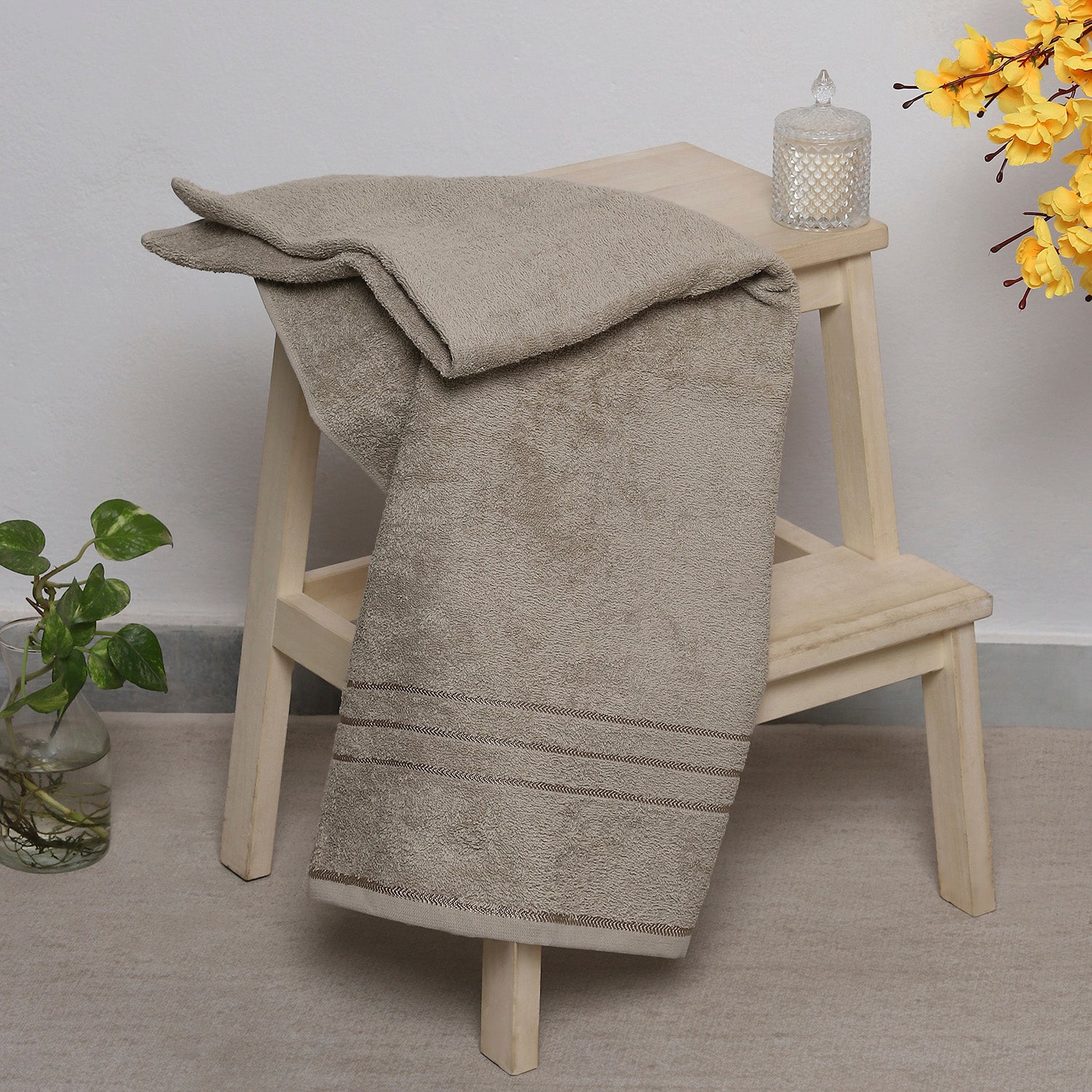 Grey Cotton 350 GSM Bath Towel