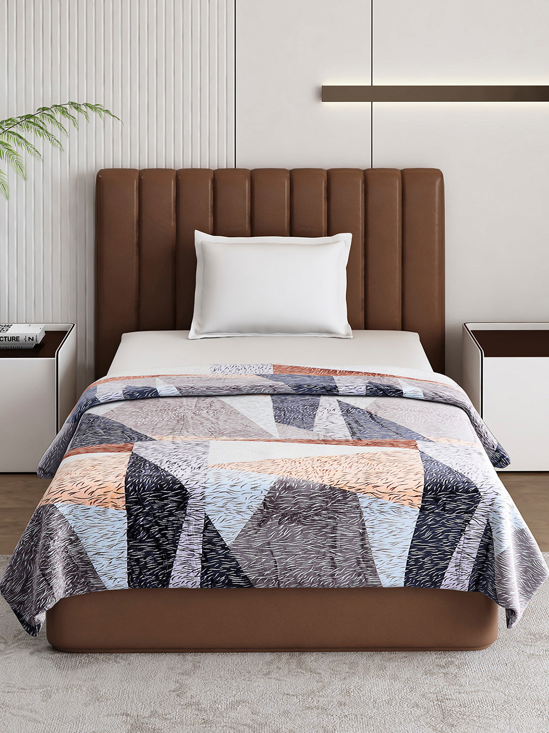 Printed Single Bed 233 GSM Blanket for AC Room - (Fuzzy)