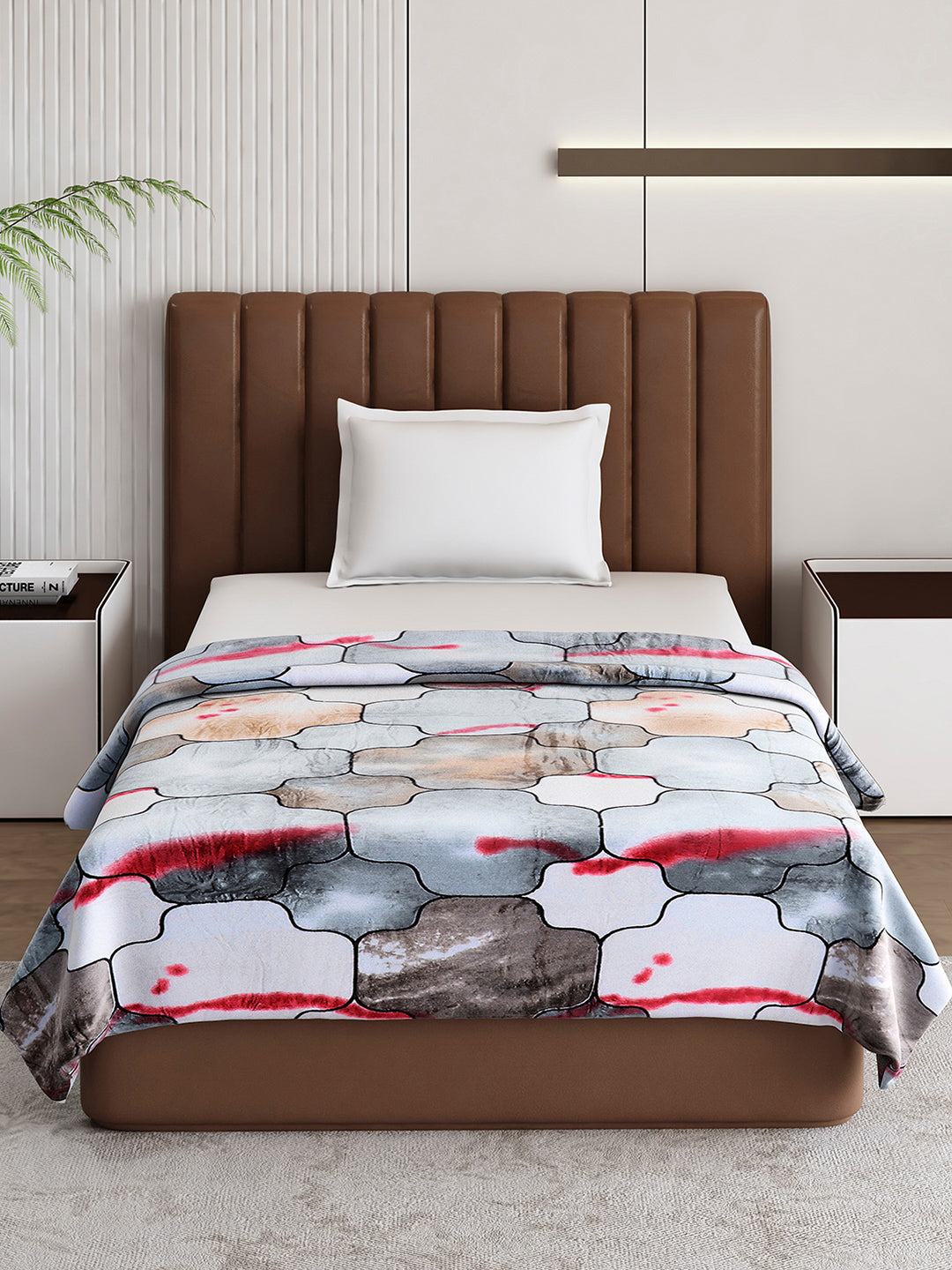 Printed Single Bed 233 GSM Blanket for AC Room - (Fuzzy)