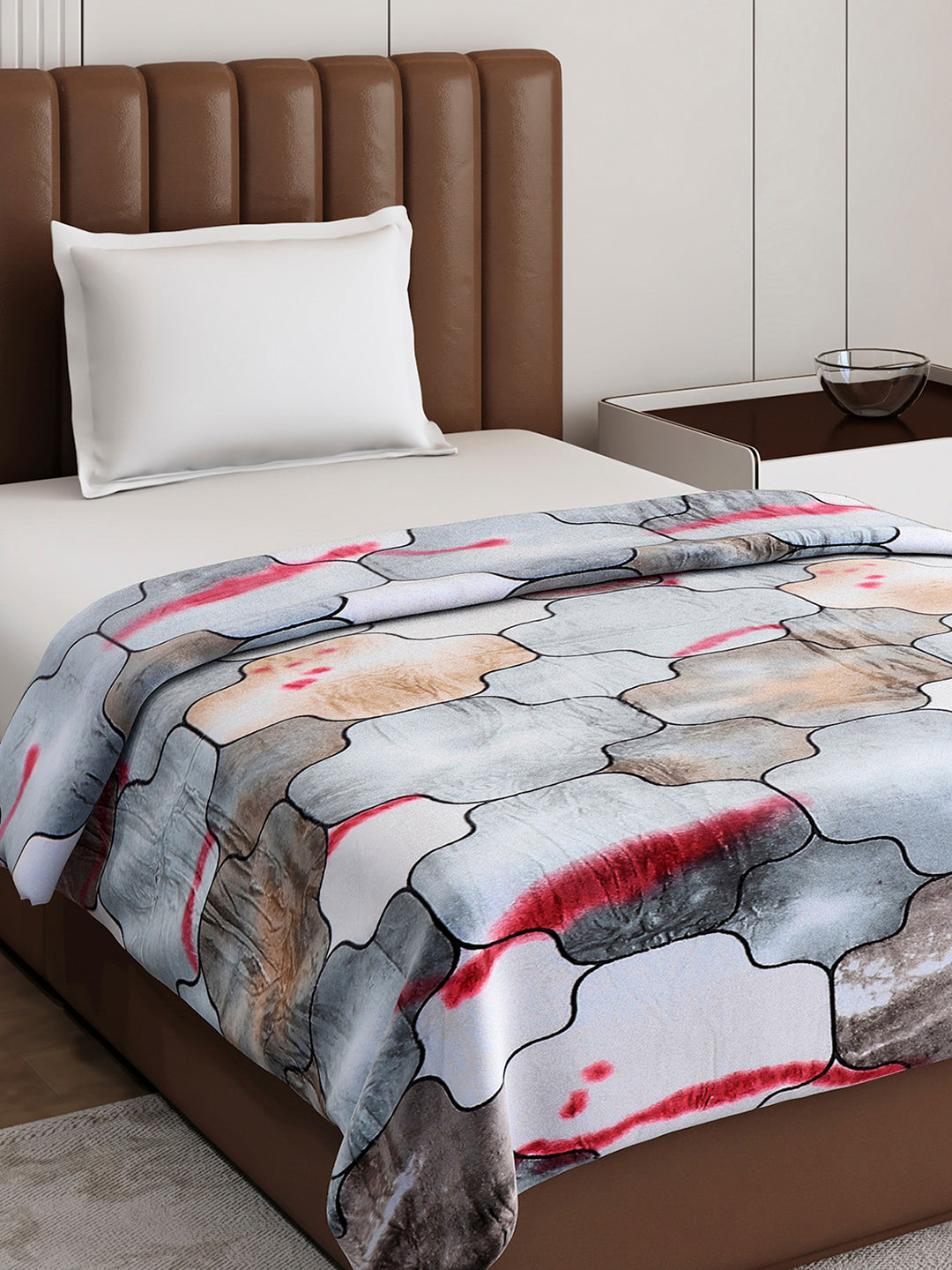 Printed Single Bed 233 GSM Blanket for AC Room - (Fuzzy)