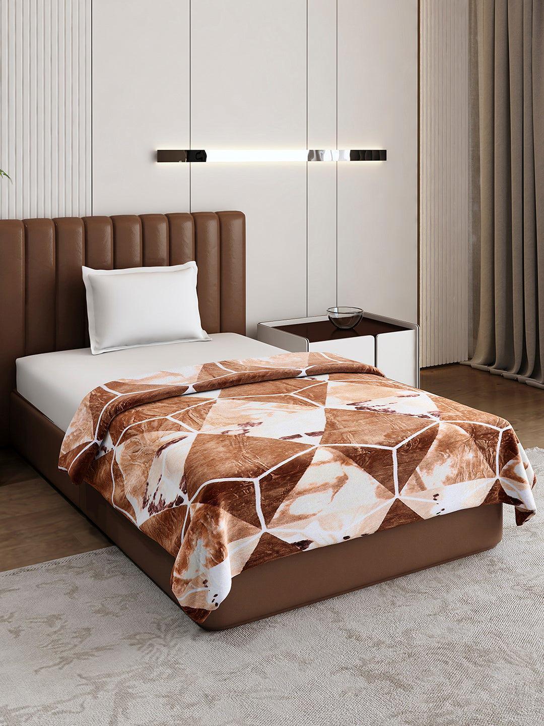 Printed Single Bed 233 GSM Blanket for AC Room - (Fuzzy)