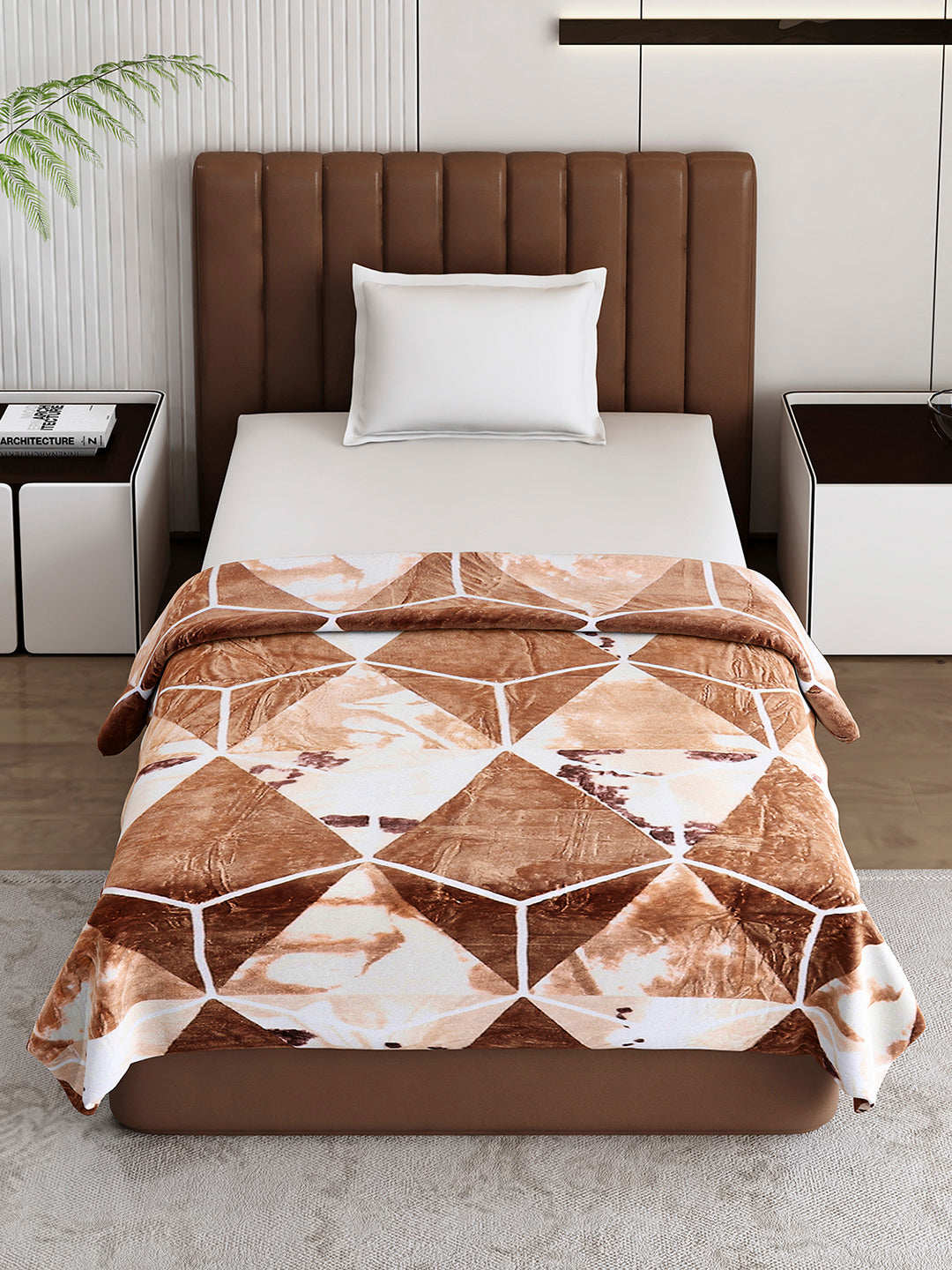 Printed Single Bed 233 GSM Blanket for AC Room - (Fuzzy)