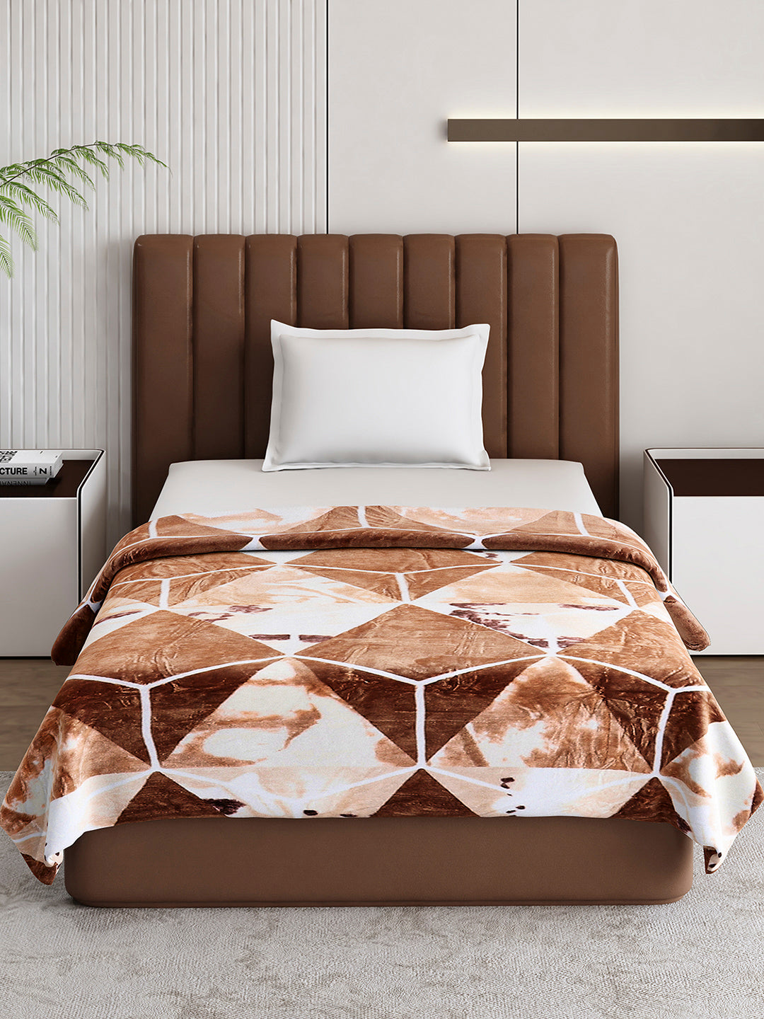 Printed Single Bed 233 GSM Blanket for AC Room - (Fuzzy)