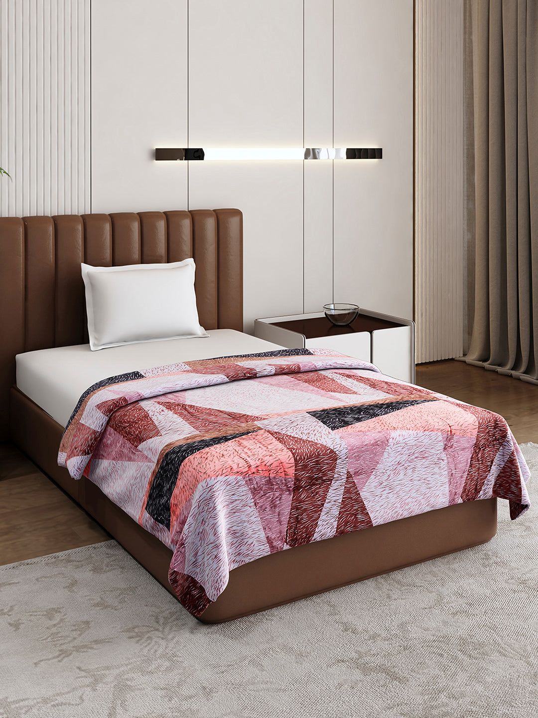 Printed Single Bed 233 GSM Blanket for AC Room - (Fuzzy)