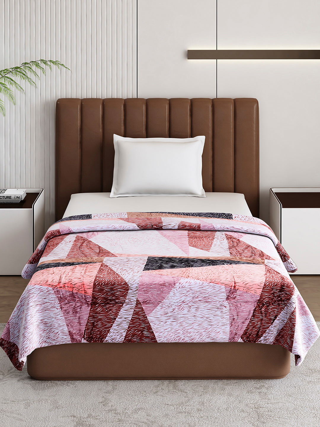 Printed Single Bed 233 GSM Blanket for AC Room - (Fuzzy)