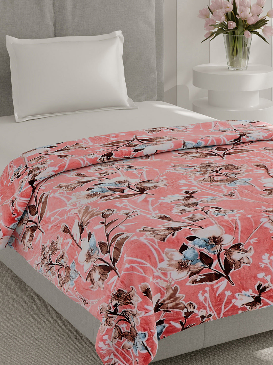 Printed Single Bed 240 GSM Blanket for AC Room - (Fuzzy)