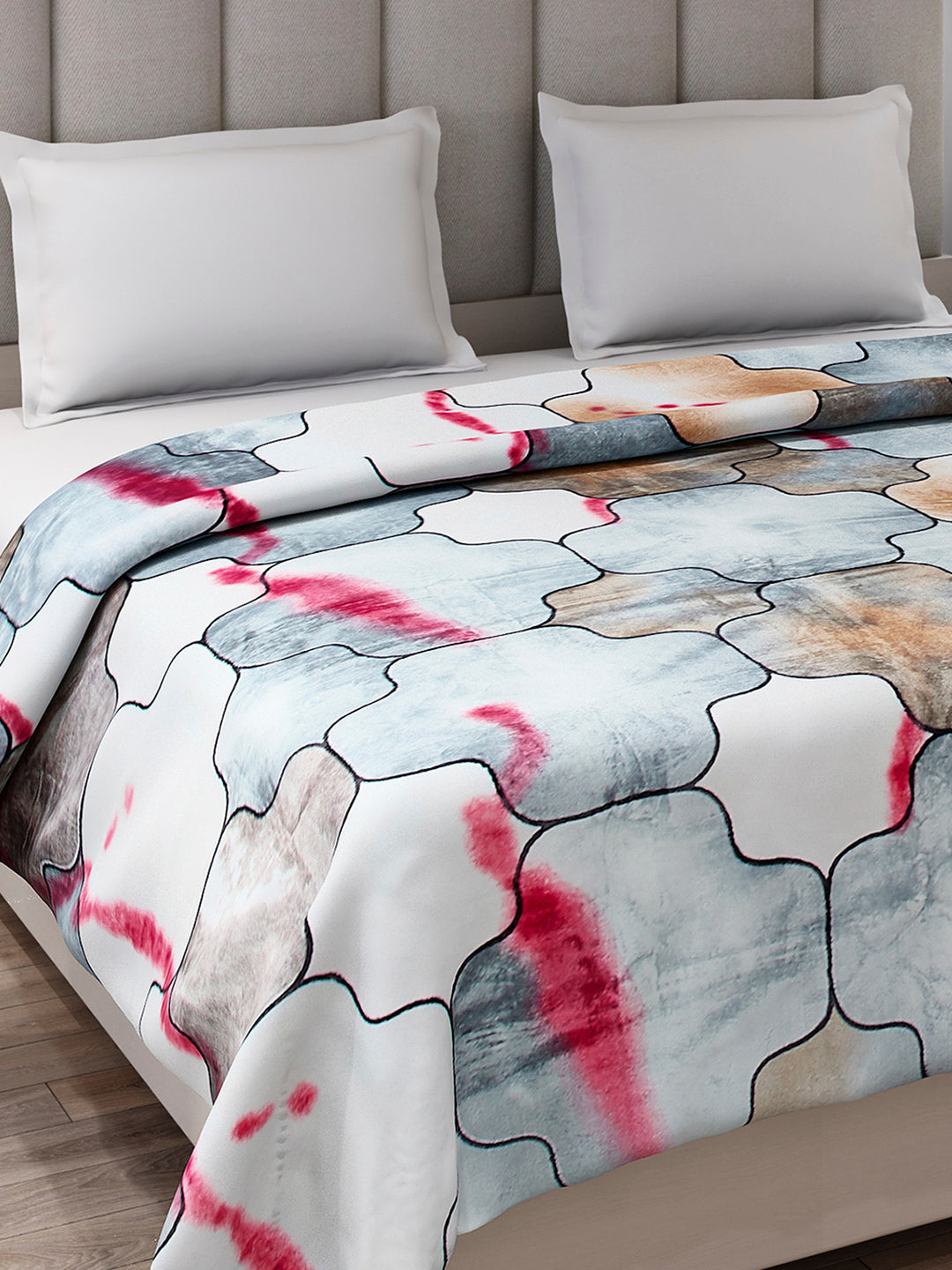 Printed Double Bed 233 GSM Blanket for AC Room - (Plushy)