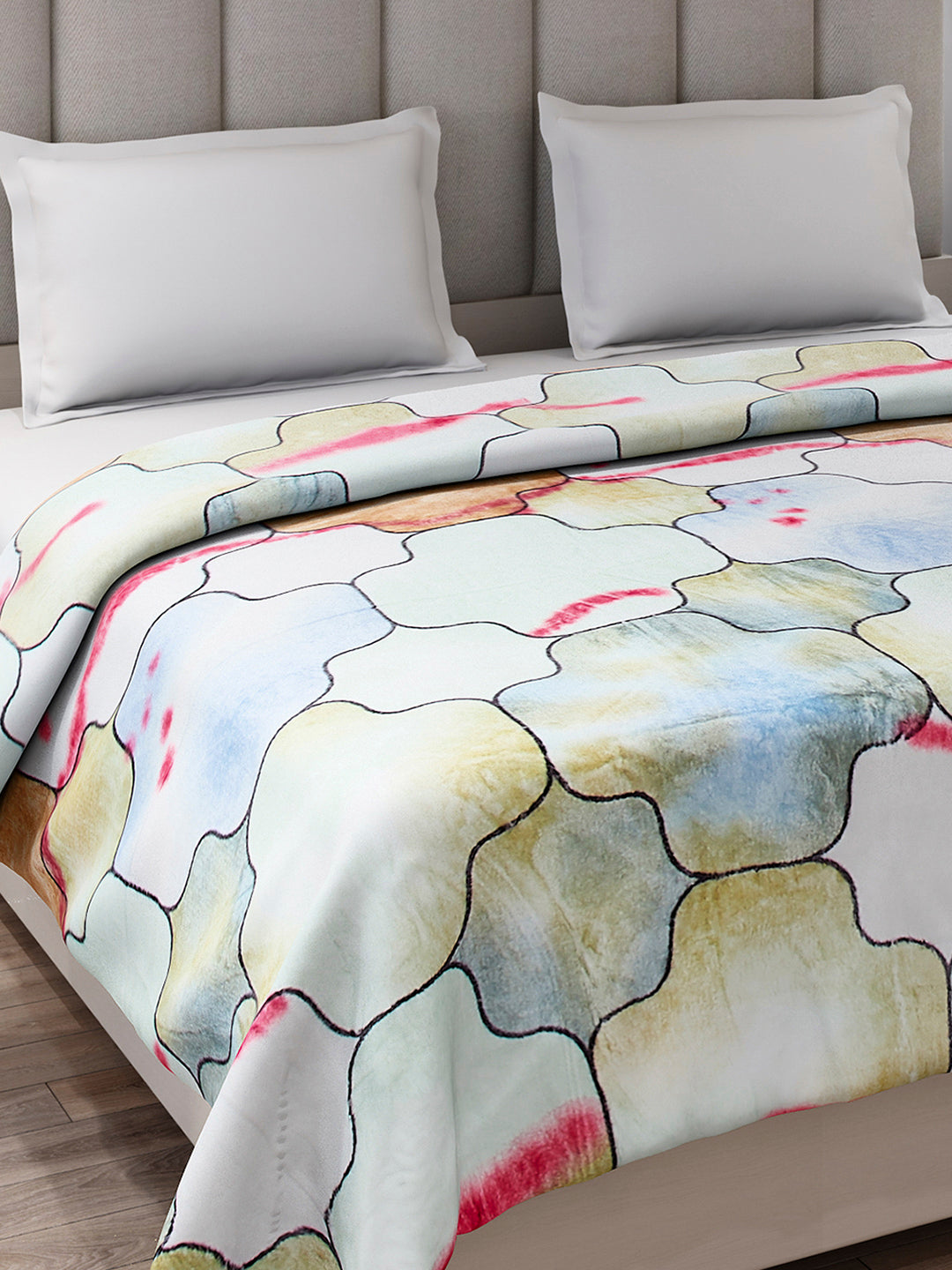 Printed Double Bed 233 GSM Blanket for AC Room - (Plushy)