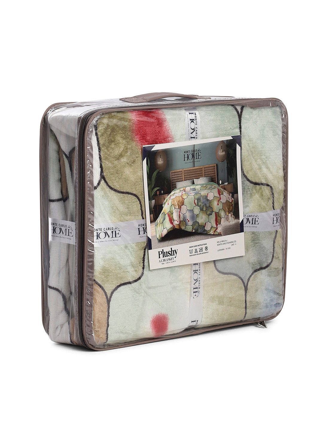 Printed Double Bed 233 GSM Blanket for AC Room - (Plushy)