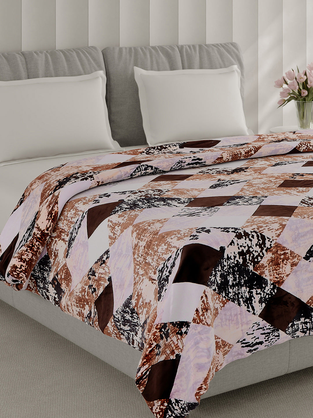 Printed Double Bed 240 GSM Blanket for AC Room - (Plushy)