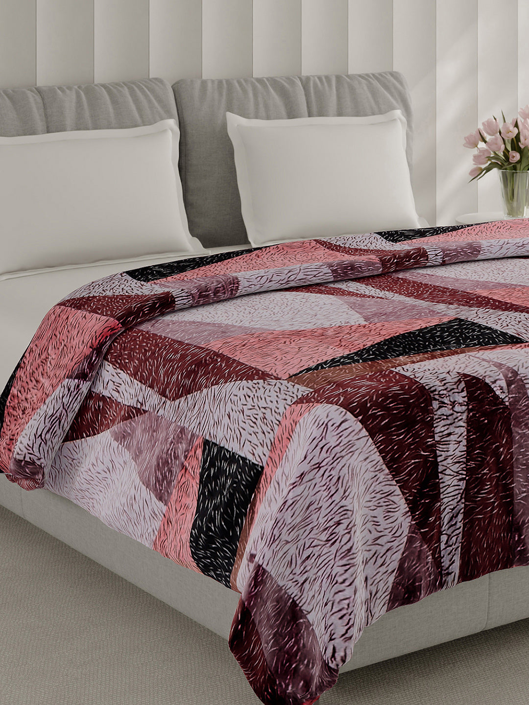 Printed Double Bed 240 GSM Blanket for AC Room - (Plushy)