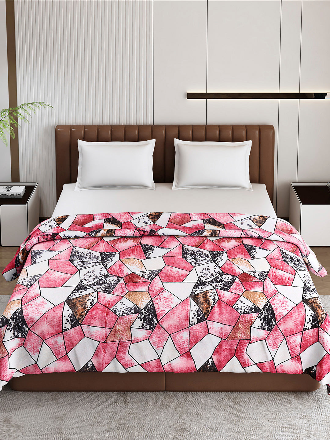 Printed Double Bed 300 GSM Blanket for AC Room - (Tulip)