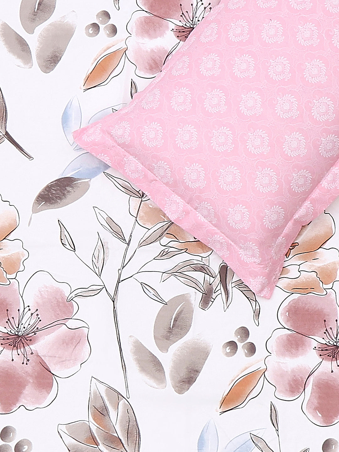 110 GSM Polyester Double Bed 1 Bedsheet with 2 Pillow Cover (Aromatica)