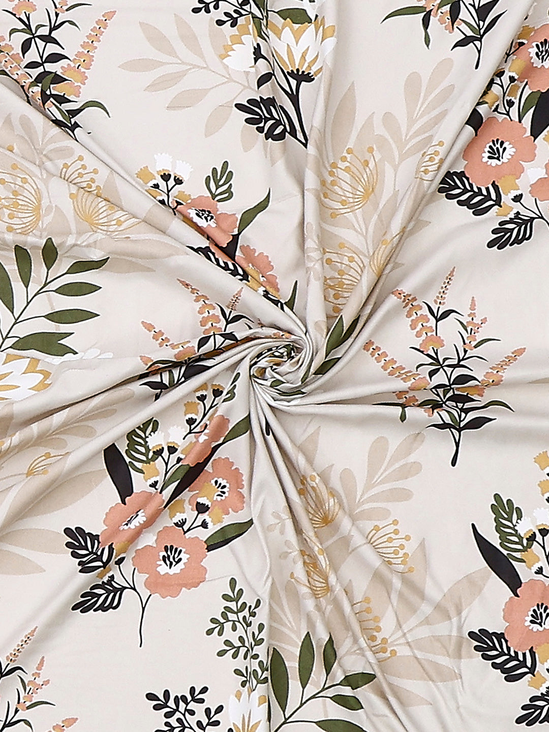 110 GSM Polyester Double Bed 1 Bedsheet with 2 Pillow Cover (Aromatica)