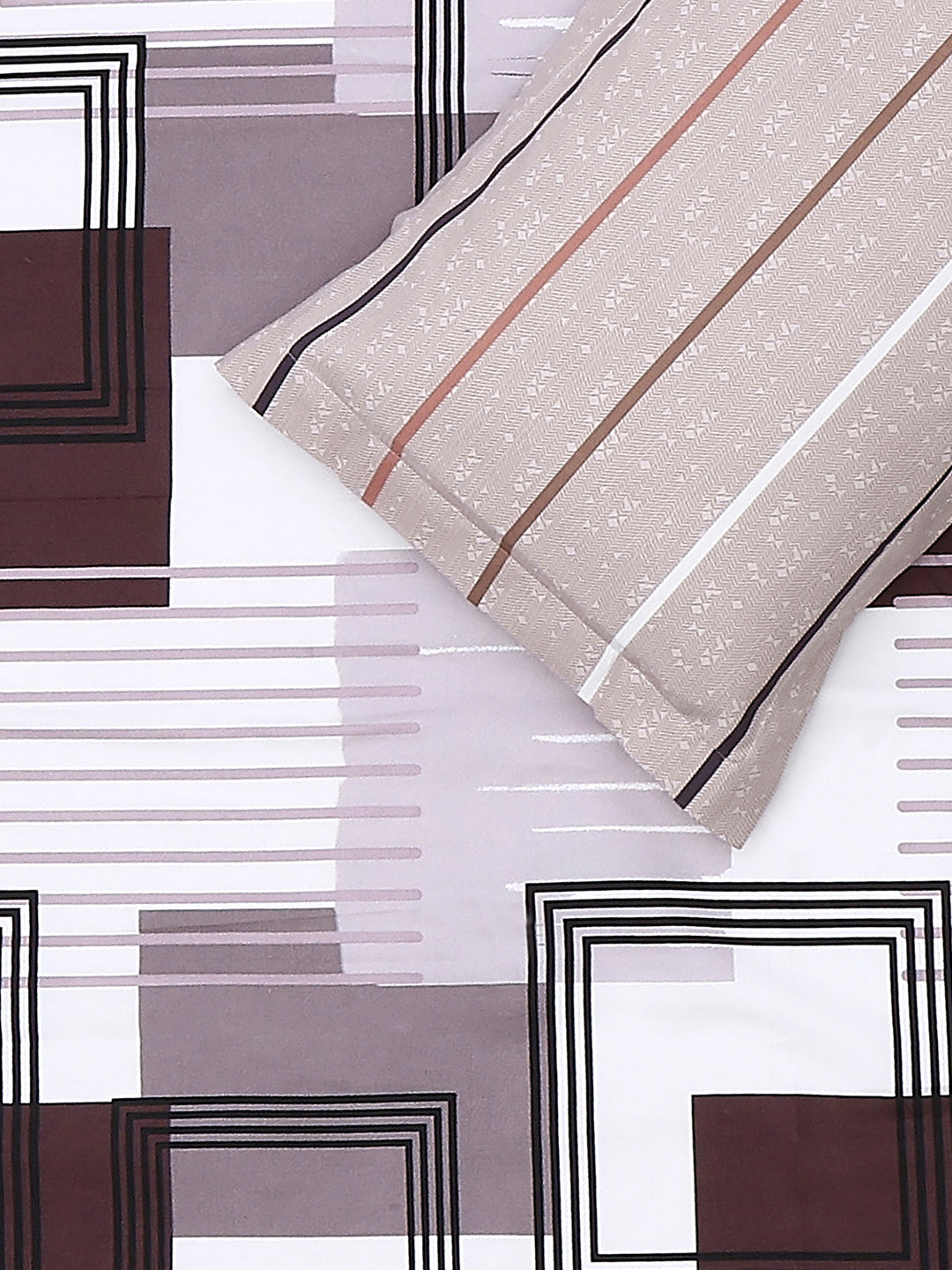 110 GSM Polyester Double Bed 1 Bedsheet with 2 Pillow Cover (Aromatica)