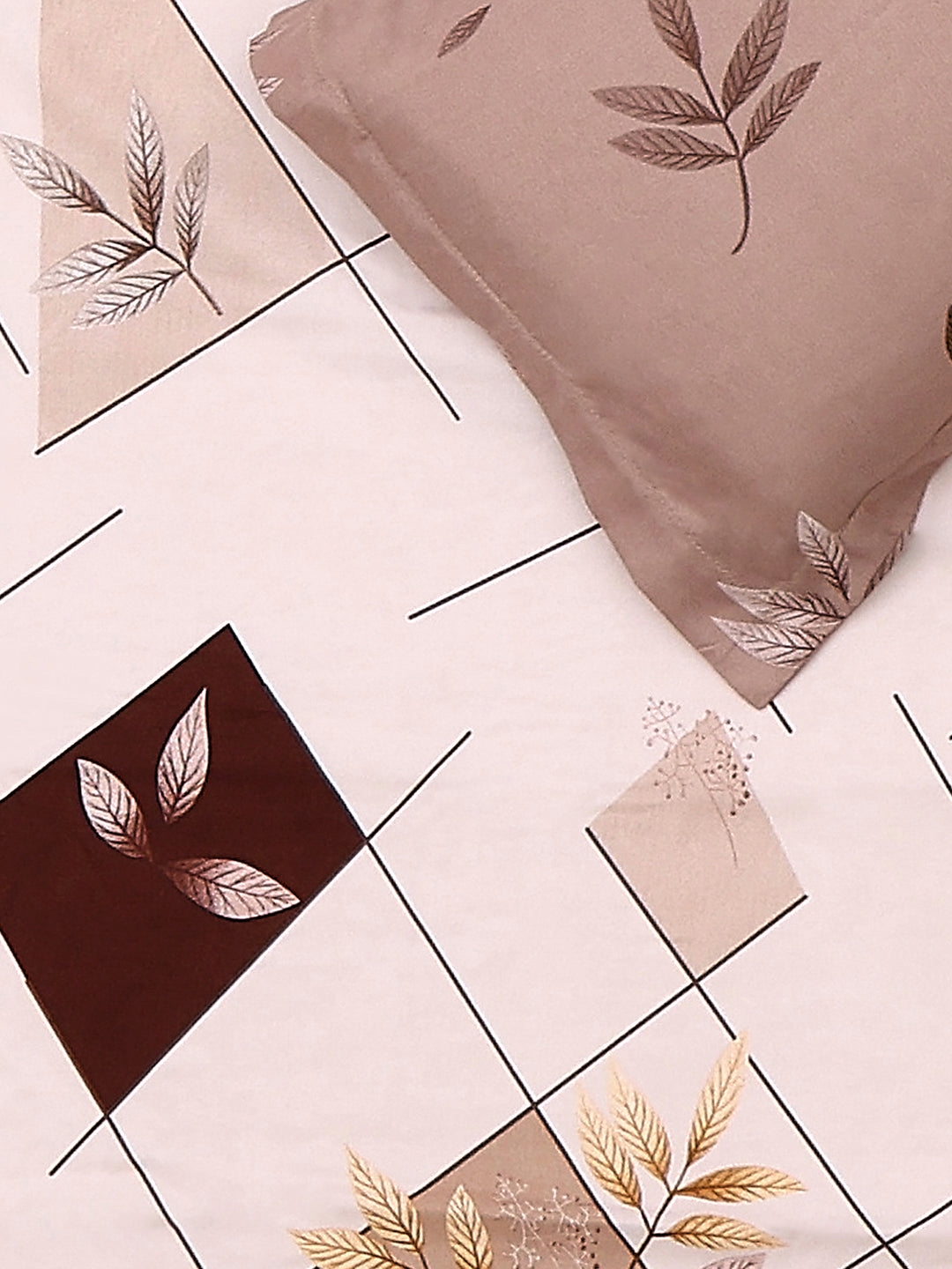 110 GSM Polyester Double Bed 1 Bedsheet with 2 Pillow Cover (Aromatica)
