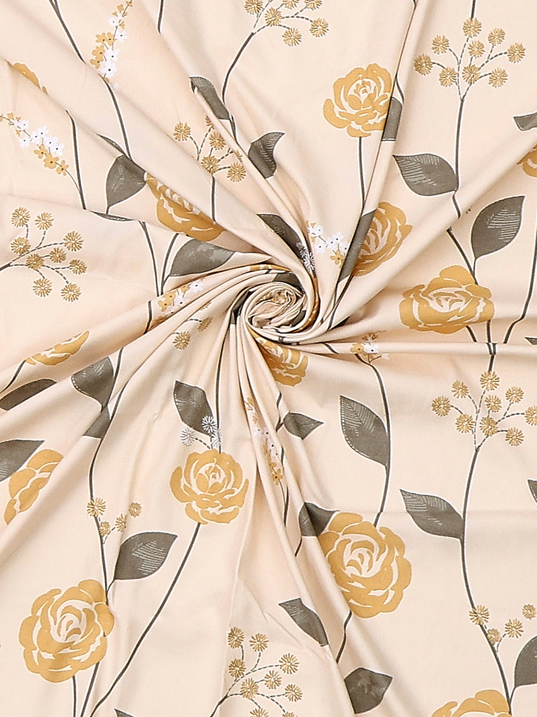 110 GSM Polyester Double Bed 1 Bedsheet with 2 Pillow Cover (Aromatica)