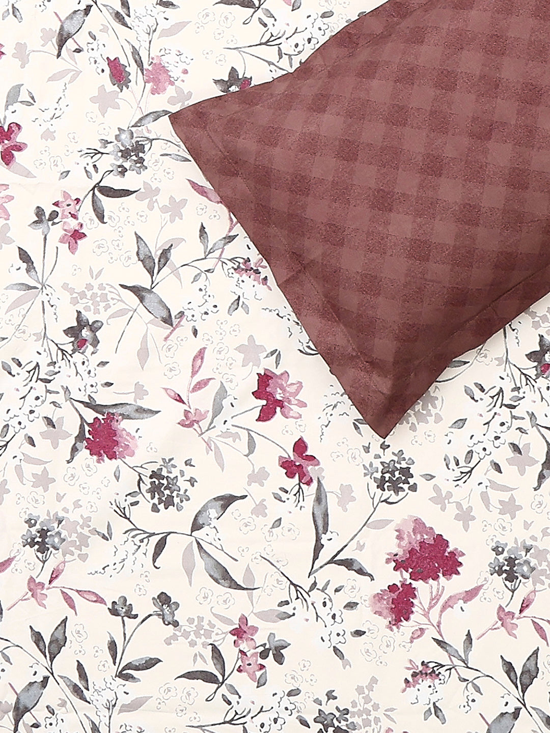 110 GSM Polyester Double Bed 1 Bedsheet with 2 Pillow Cover (Aromatica)