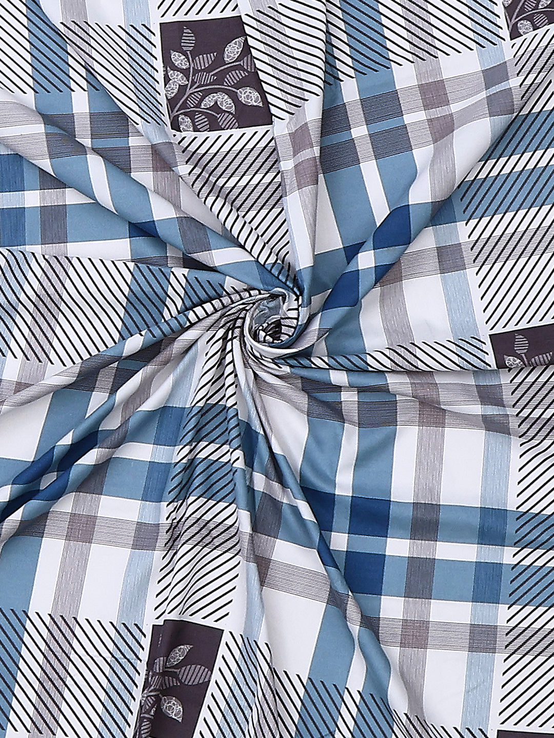 110 GSM Polyester Double Bed 1 Bedsheet with 2 Pillow Cover (Aromatica)