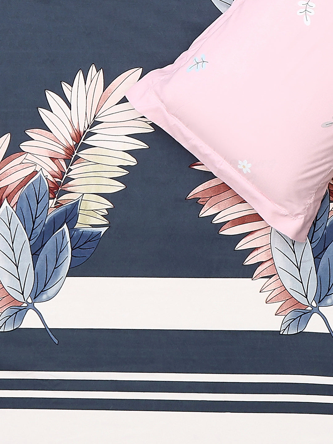 110 GSM Polyester Double Bed 1 Bedsheet with 2 Pillow Cover (Aromatica)