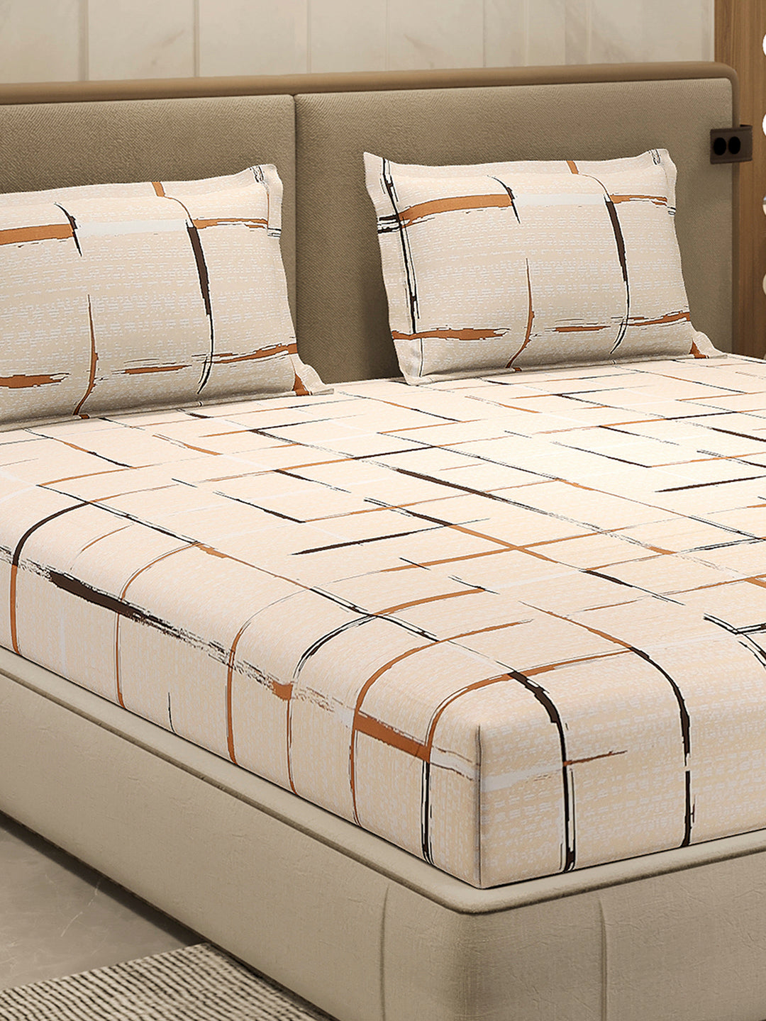 210 TC 100% Bamboo King 1 Bedsheet with 2 Pillow Cover (Eco-Ease)
