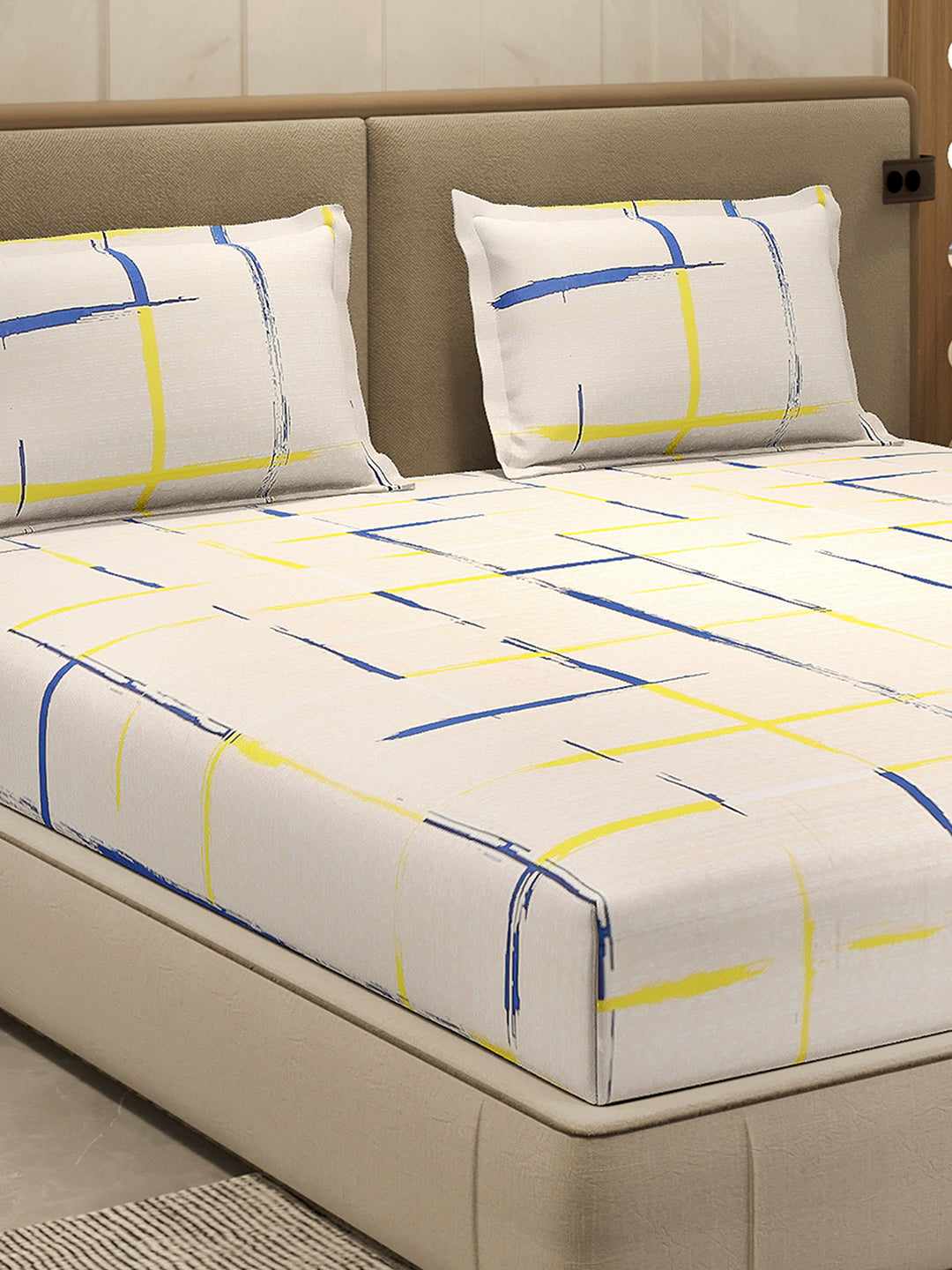 210 TC 100% Bamboo King 1 Bedsheet with 2 Pillow Cover (Eco-Ease)